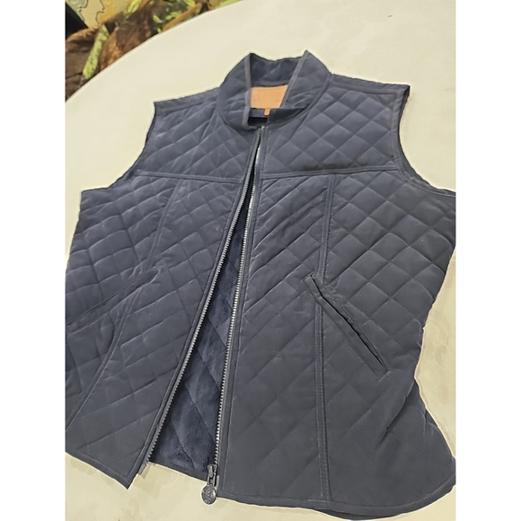 Outback Trading Co. Jackets & Blazers - Outback Trading CO. Women’s Microsuede Quilted Equestrian Vest,szXL,Navy Blu,NWT